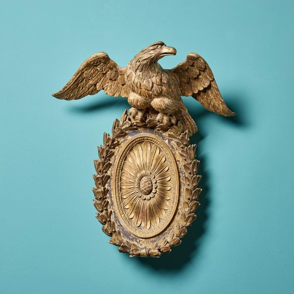 18th Century Gilded & Carved Eagle with Patera