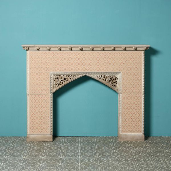 English Gothic Revival Fire Surround, Circa 1860