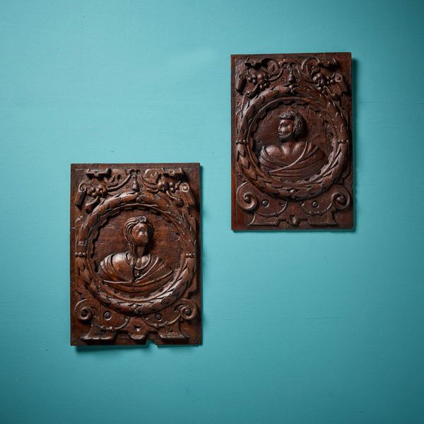 Pair of 16th Century Renaissance Style Oak Wall Panels