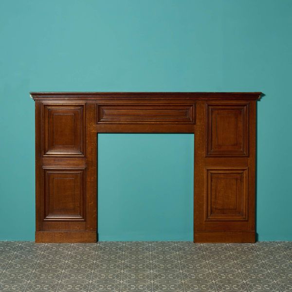 Antique Panelled Oak Fire Surround