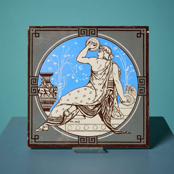Antique Minton Tile of Musical Classical Figures by John Moyr Smith