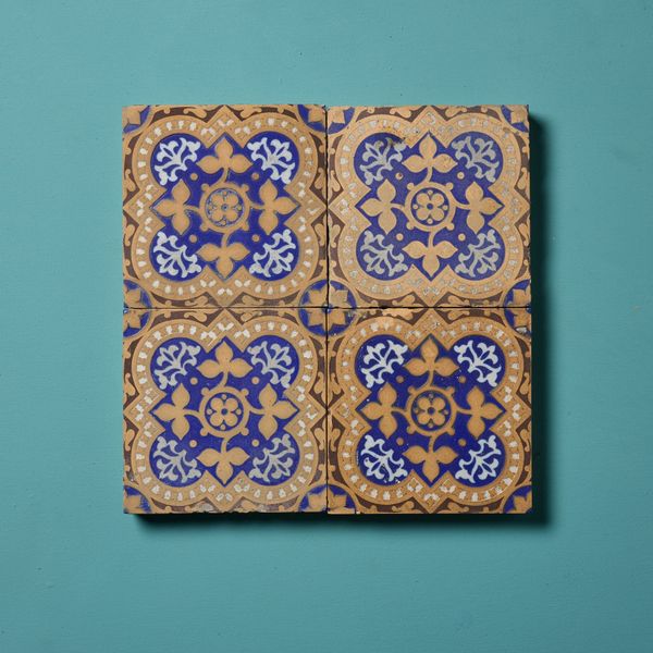 Set of 4 Minton & Co Encaustic Floor Tiles