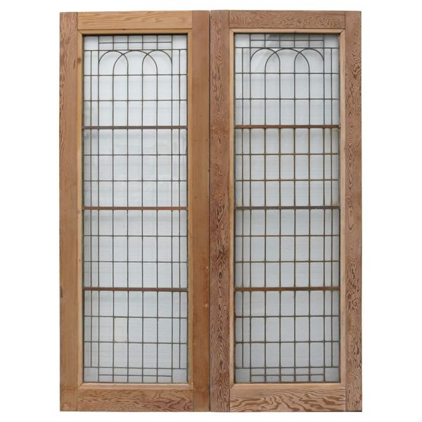 Set of Reclaimed Copperlight Art Deco Double Doors (1)