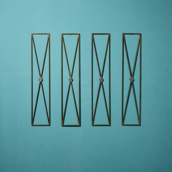 Four 1920s Bronze Art Deco Wall Panels