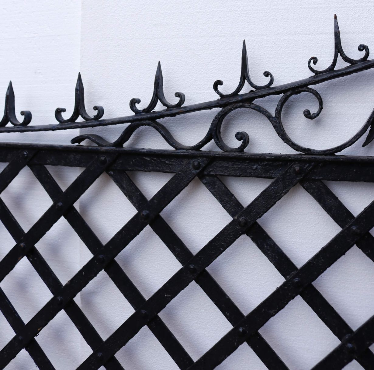 Set of Wrought Iron Driveway Gates and Posts