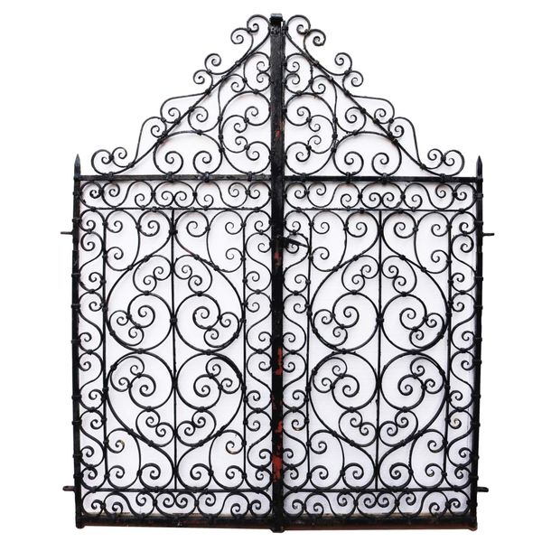 Set of Victorian Wrought Iron Scroll Pedestrian Gates