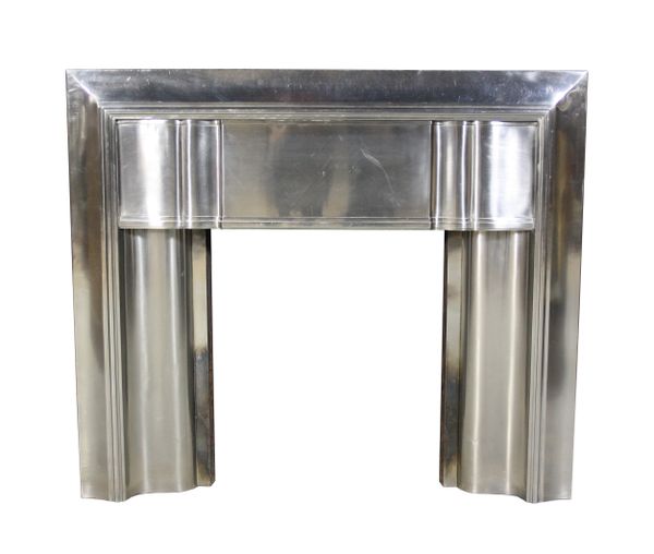 Original Art Deco Stainless Steel Fire surround