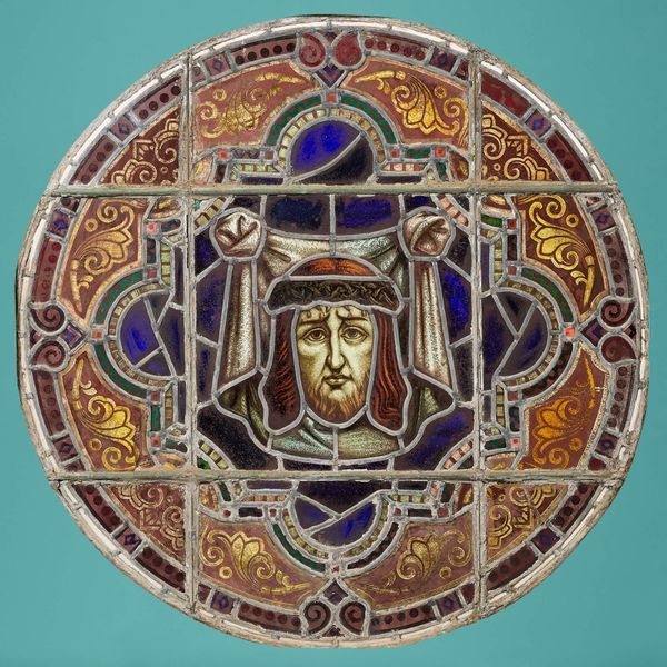 Large Ecclesiastical Roundel Stained Glass Panel