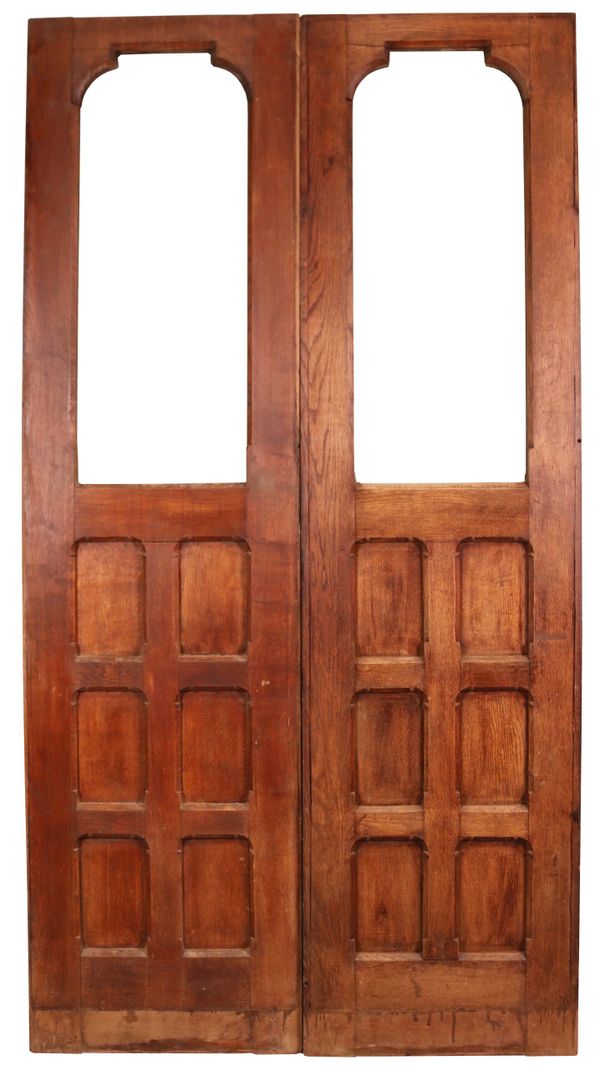 Set of Reclaimed Glazed Oak Double Doors