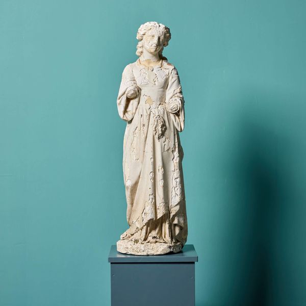 Antique Classical Maiden Plaster Statue