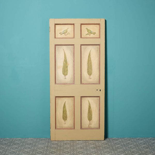 Handpainted 19th Century Pine & Oak Interior Door