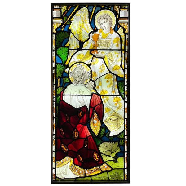 Large 19th Century Ecclesiastical Stained Glass Window