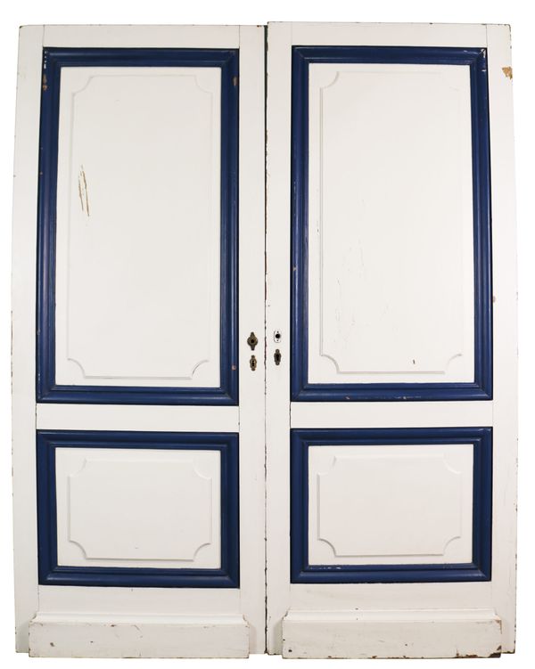 Set of Reclaimed Painted Double Doors