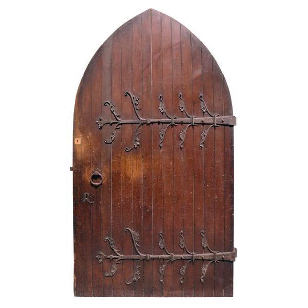 Arched Gothic Oak Cathedral Door