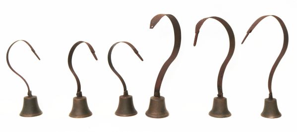 Six Antique Georgian Servants Bells