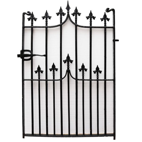 Reclaimed Victorian Wrought Iron Side Gate with Finials