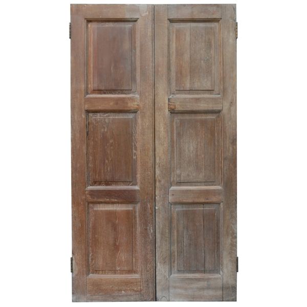 Set of Victorian Oak Double Doors with Frame