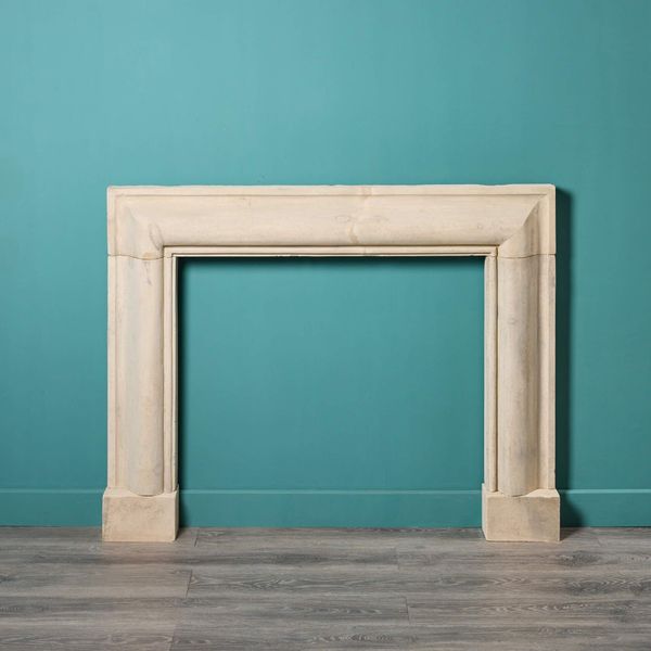 Antique English Limestone Bolection Fireplace