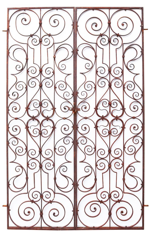 A Set of Antique Wrought Iron Pedestrian Gates