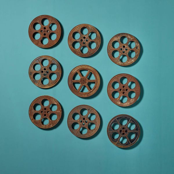 Collection of Vintage Cinema Projection Reels or Spools