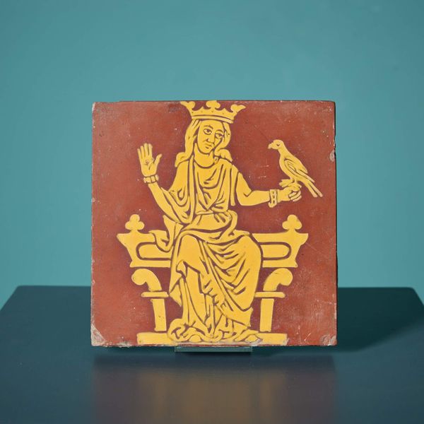 Minton & Co Encaustic Neo-Medieval English Tile Depicting a Queen