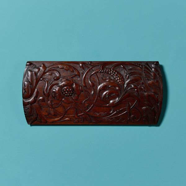 Handcarved 19th Century Mahogany Decorative Wall Panel