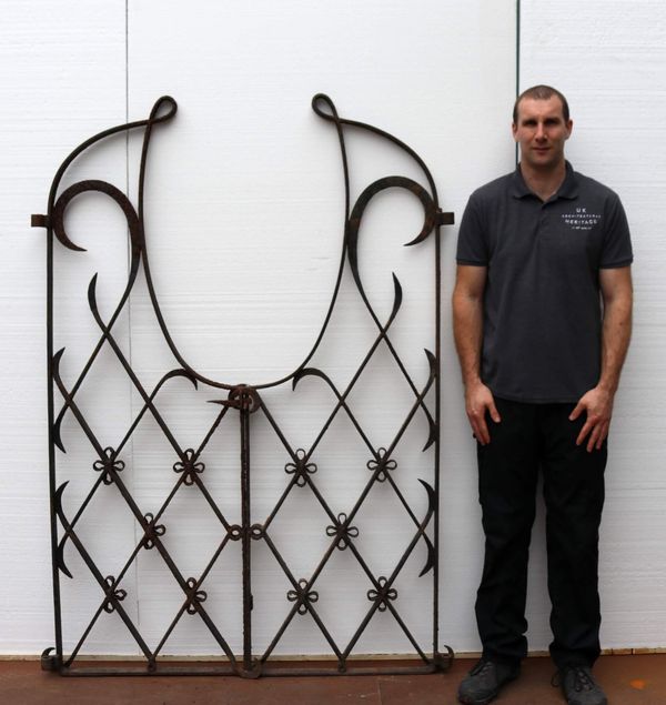 Set of Tall Unusual Reclaimed Wrought Iron Garden Gates