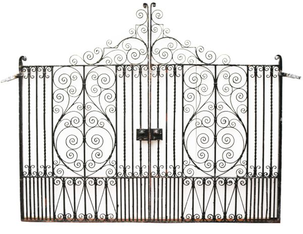 Set of Victorian Style Wrought Iron Driveway Gates 2.9 m (9’5″)