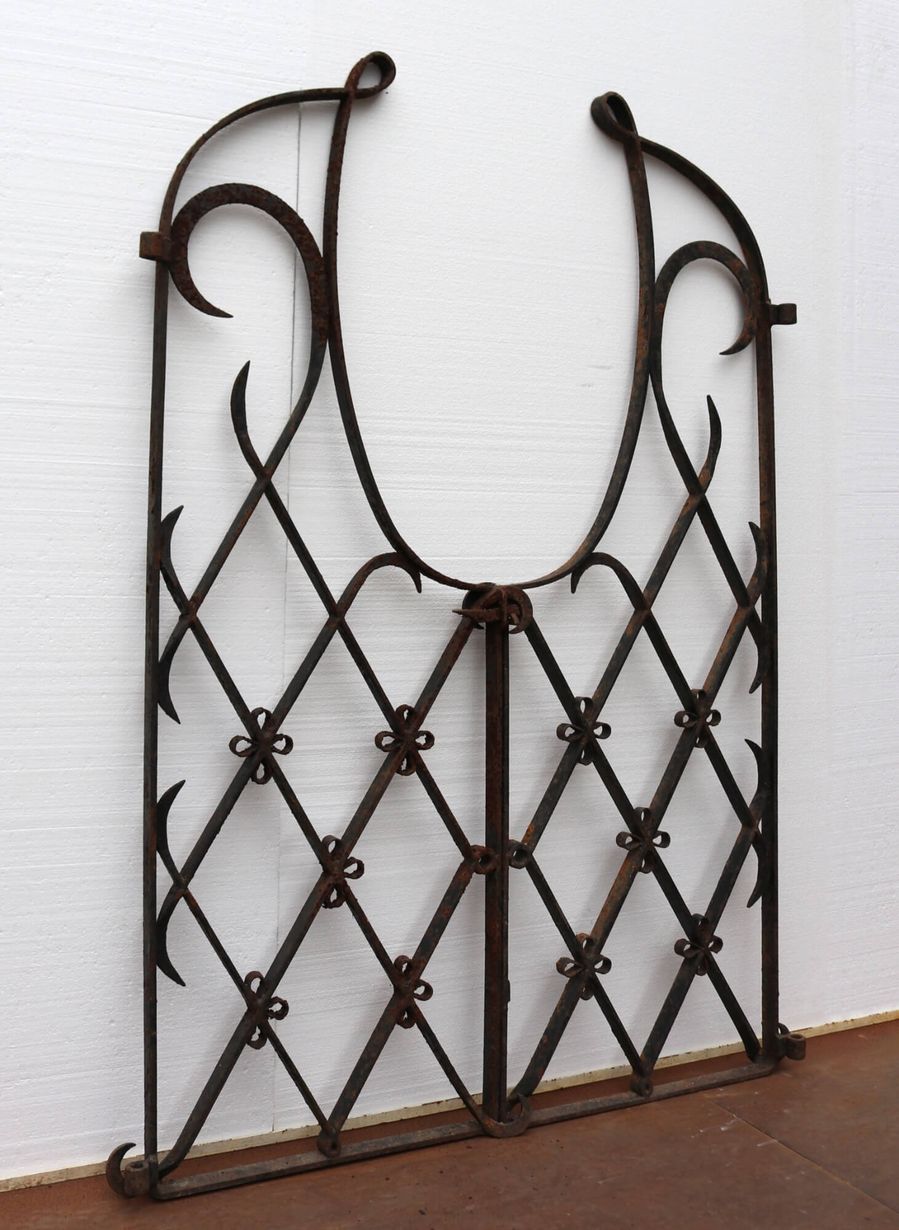 Set of Tall Unusual Reclaimed Wrought Iron Garden Gates