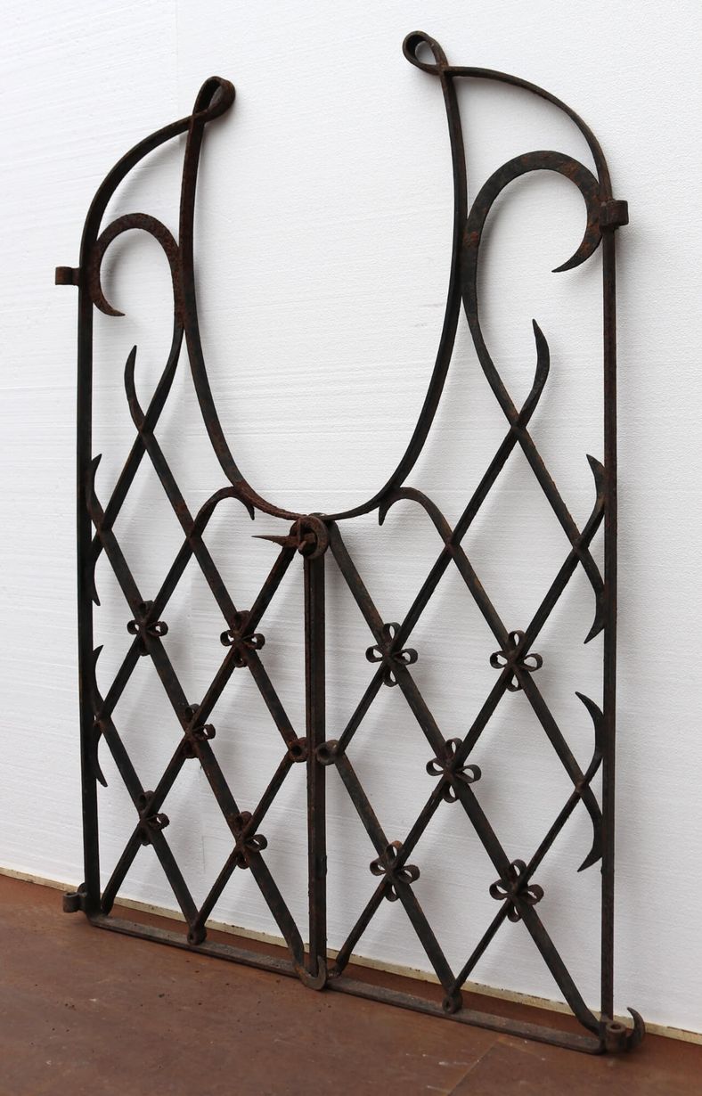 Set of Tall Unusual Reclaimed Wrought Iron Garden Gates