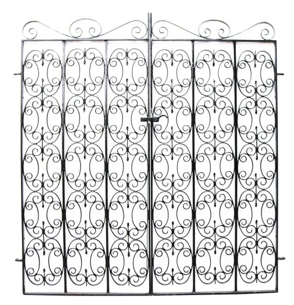 Pair of Reclaimed Wrought Iron Garden Gates