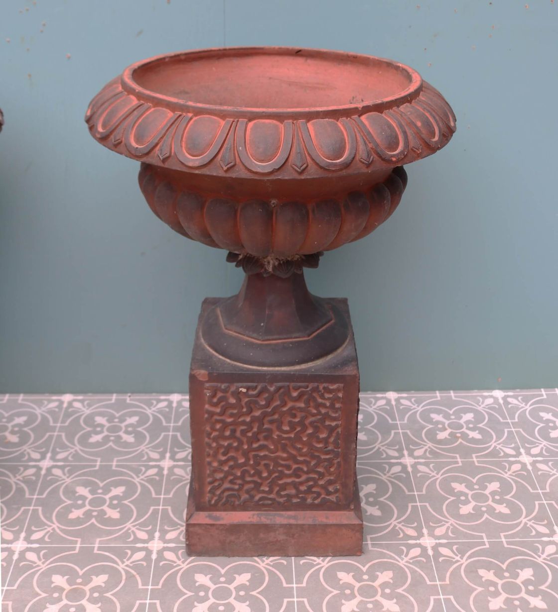 Pair of Victorian Antique Terracotta Urns