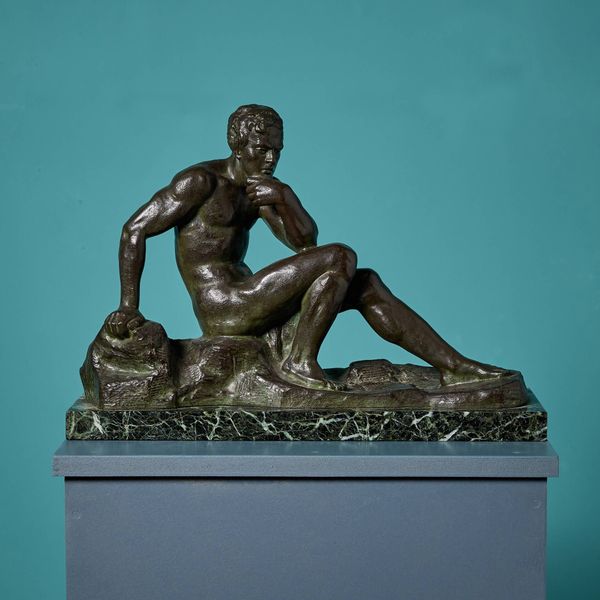 Alexandre Ouline Bronze Sculpture of Athlete