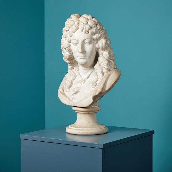 Antique Marble Bust Signed Houdon