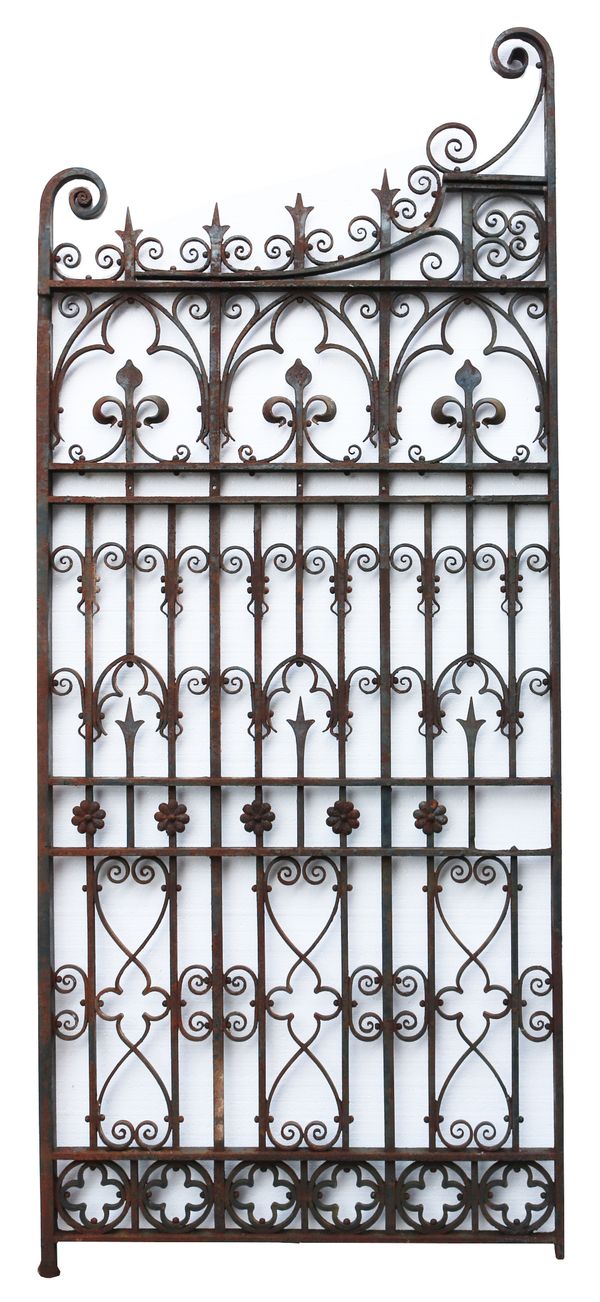 An Antique English Wrought Iron Garden Gate