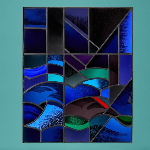 Goddard & Gibbs Modern Abstract Stained Glass Panel