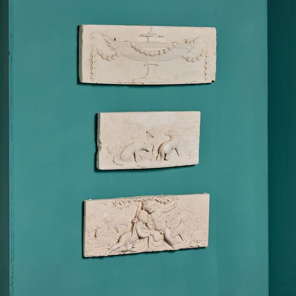 Set of Three Neoclassical Style Plaster Plaques