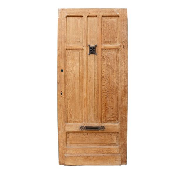 Victorian Oak Front Door with Letterbox & Peephole