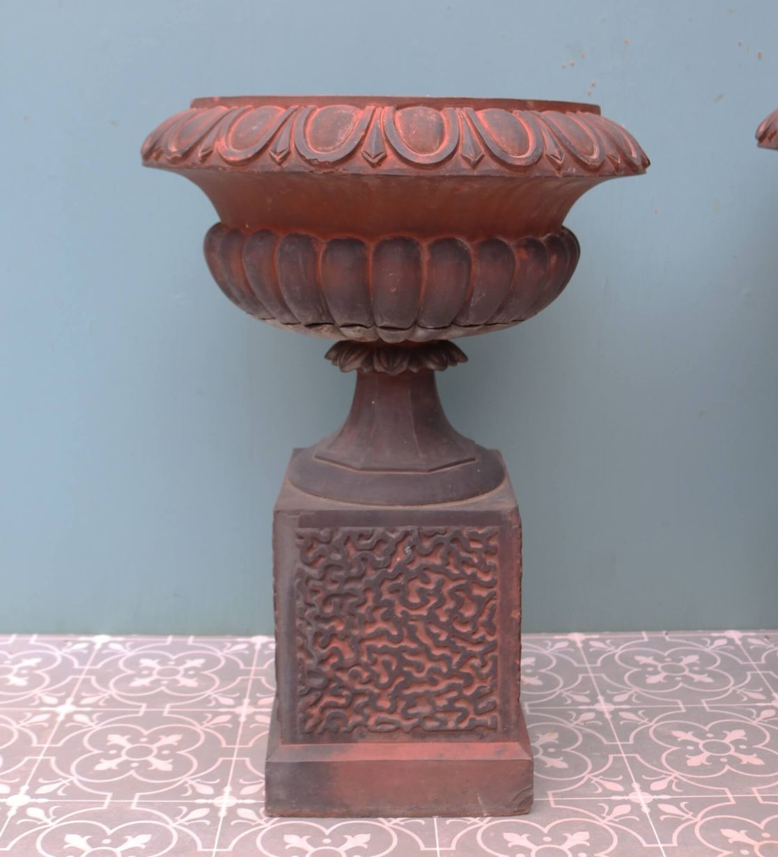 Pair of Victorian Antique Terracotta Urns