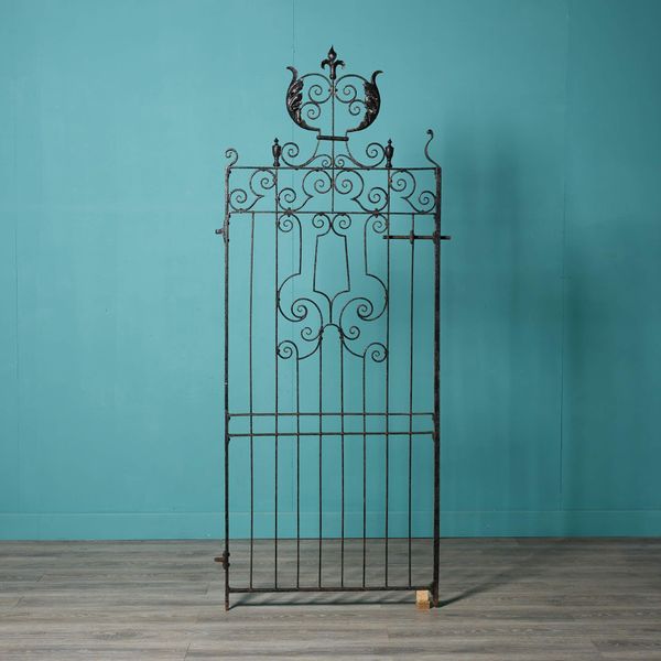 Tall Antique Scottish Wrought Iron Pedestrian Gate