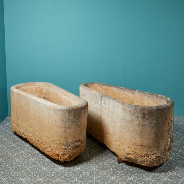 Pair of Important Italian Renaissance Marble Baths