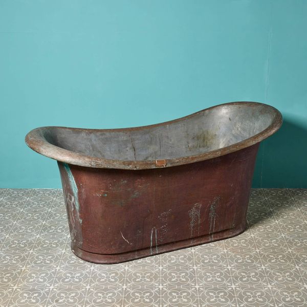 Victorian Double Ended Copper Roll Top Bath