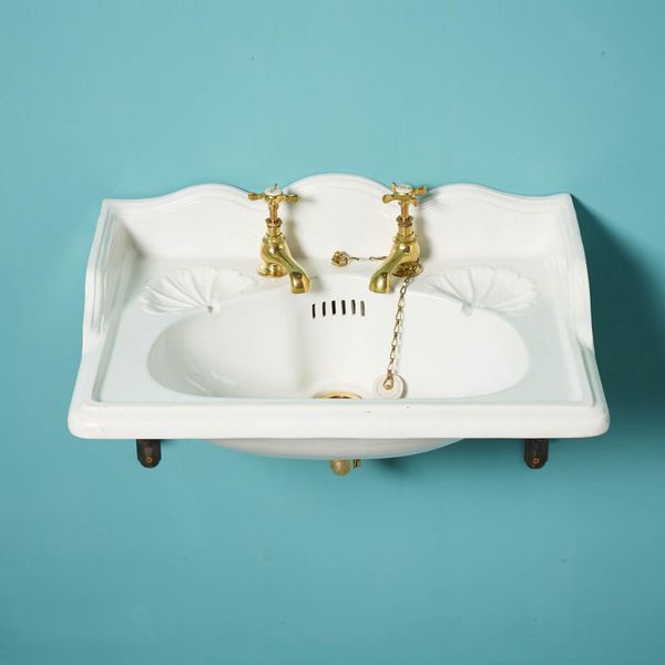 Antique Doulton & Co. Sink with Cast Iron Wall Brackets