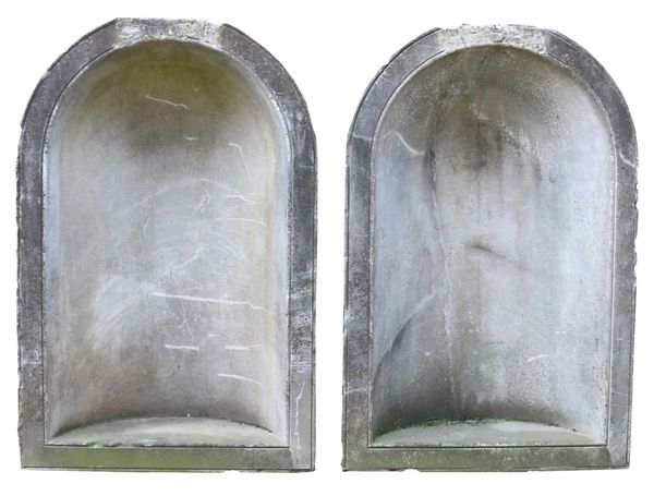 A Magnificent Pair of Antique Marble Statue Niches