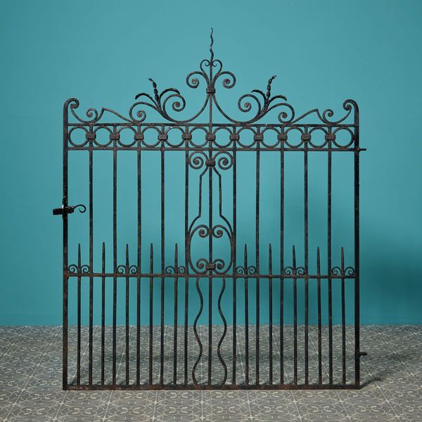 Antique English Victorian Wrought Iron Side Gate