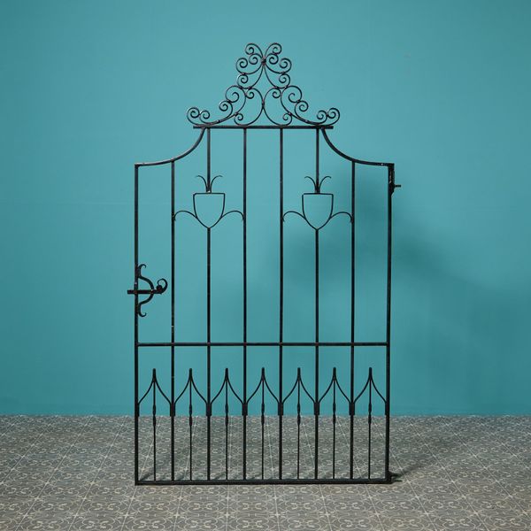 0_35947-1 Reclaimed Large Victorian Style Wrought Iron Pedestrian Gate