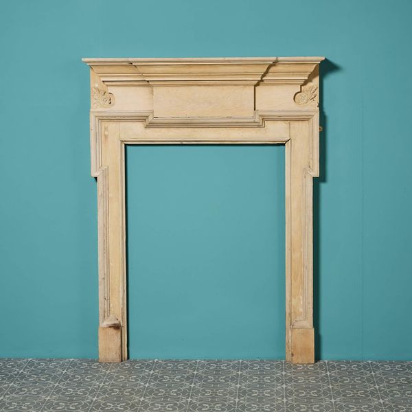 English Victorian Era Stripped Pine Fireplace