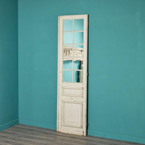 Tall Antique Louis Style Mirrored Door