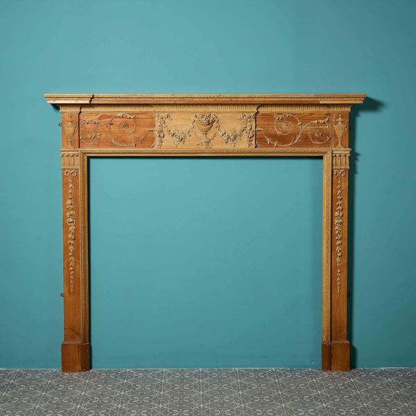 George III Carved Pine Fire Surround in the Adam Style