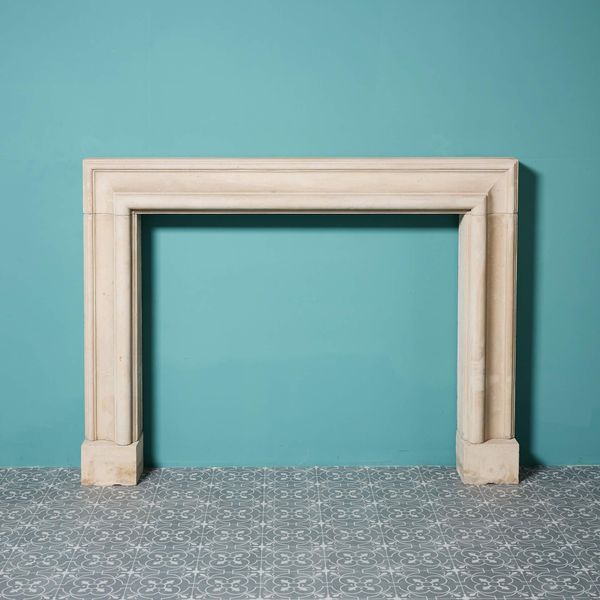 Early 20th Century Limestone Bolection Fire Surround